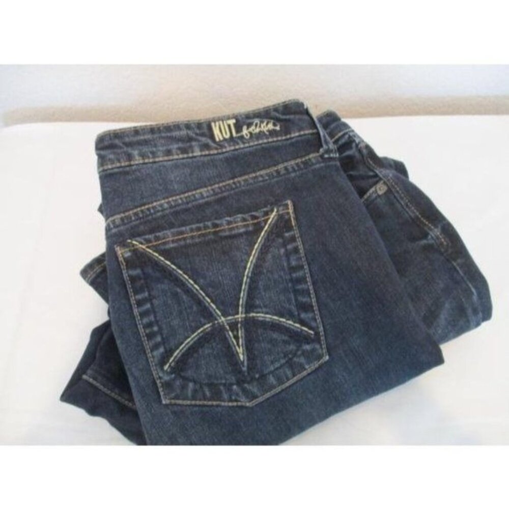 KUT From The Kloth Blue Medium Wash Kloth Catherine Denim Boyfriend Cut Jeans
